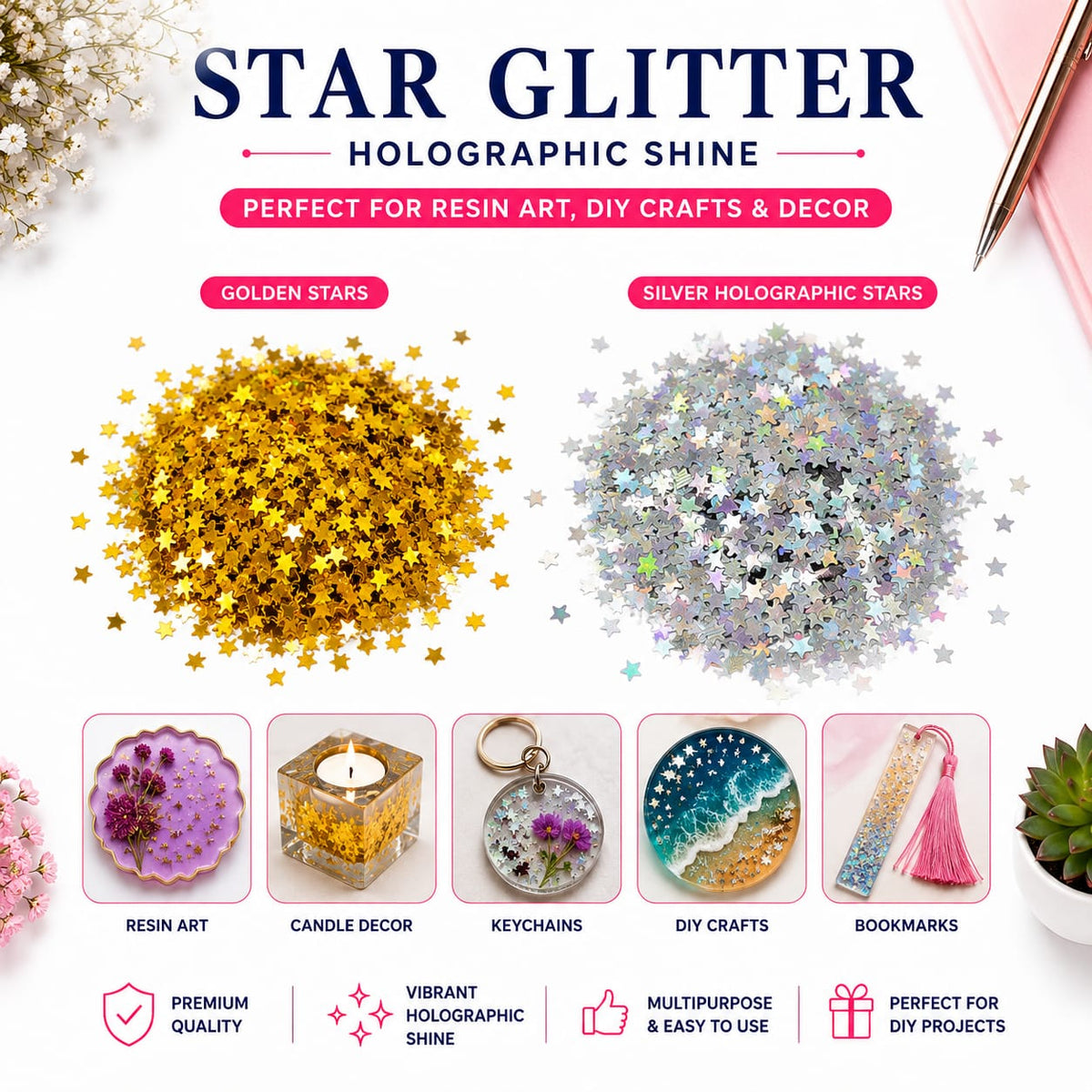 Star Glitter – Holographic Shine for Resin Art