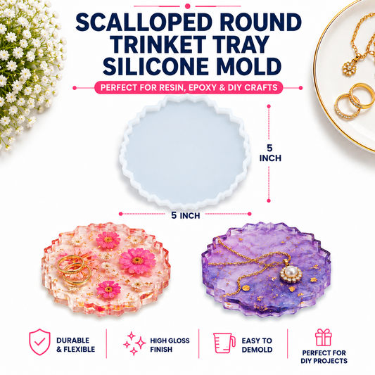 Coaster Tray Silicone Mould 5 "