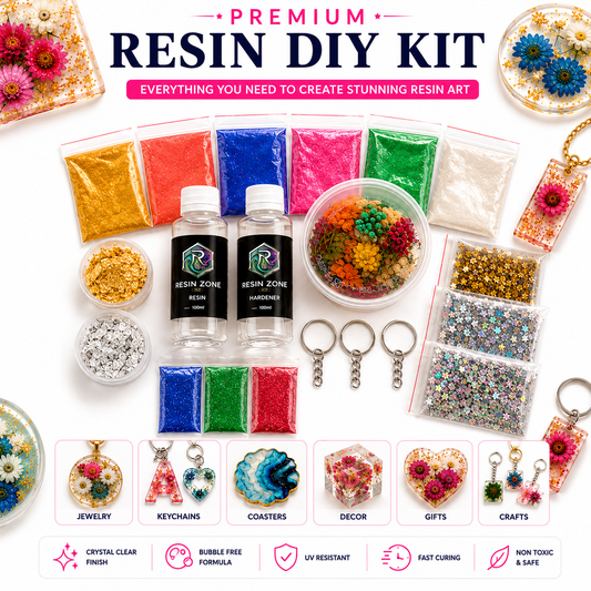 Resin Art Beginner Kit — Complete Starter Set for Keychains, Pendants & Small Crafts