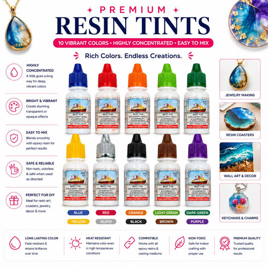 Premium Resin Tints – 10 Vibrant Colors
