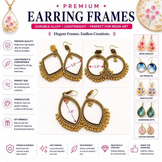 Premium Earring Frames – Resin Jewelry Findings