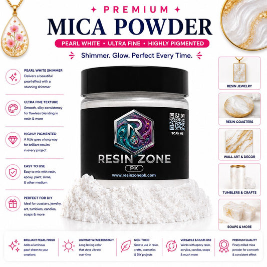 Premium Mica Powder – Pearl White Shimmer