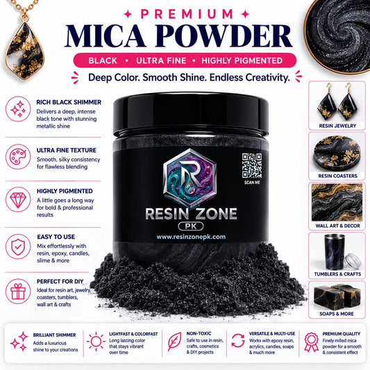 Premium Mica Powder – Black Shimmer