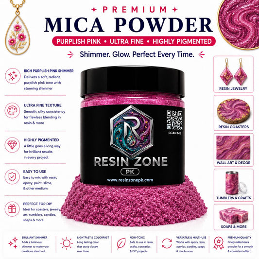 Premium Mica Powder – Purplish Pink Shimmer