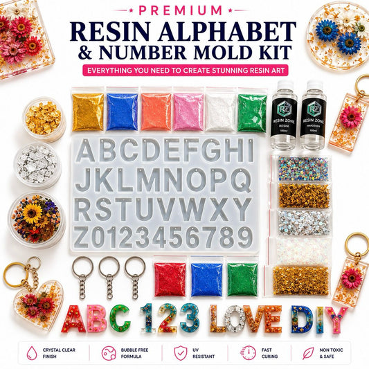 ABCD123 Resin Art Beginner Kit — Complete Starter Set for Keychains, Pendants & Small Crafts