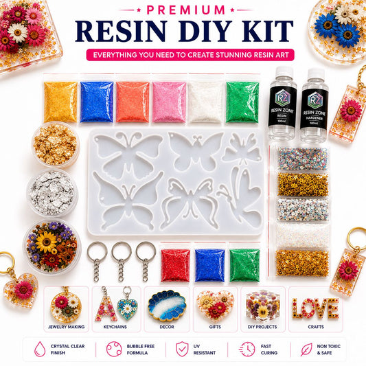 Butterfly Resin Art Beginner Kit — Complete Starter Set for Keychains, Pendants & Small Crafts