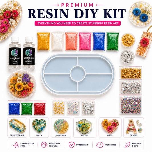 Trinkle Tray Resin Art Beginner Kit — Complete Starter Set for Keychains, Pendants & Small Crafts