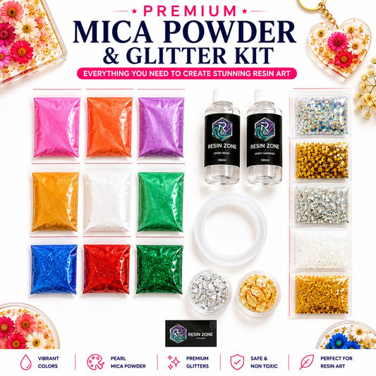 Bangle Resin Art Beginner Kit — Complete Starter Set for Keychains, Pendants & Small Crafts