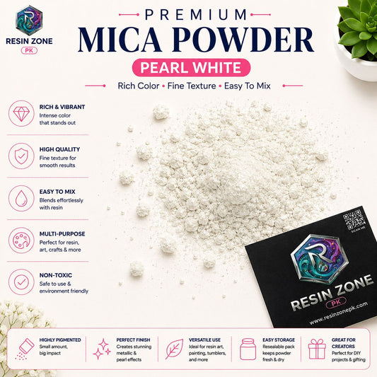 Premium Mica Powder – Pearl White Shimmer